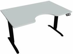 Hobis Motion Ergo elektromosan állítható magasságú íróasztal - 2M szegmensű, memória vezérléssel Szélesség: 140 cm, Szerkezet színe: fekete RAL 9005, Asztallap színe: szürke