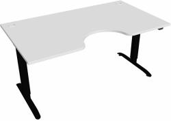 Hobis Motion Ergo elektromosan állítható magasságú íróasztal - 2 szegmensű, standard vezérléssel Szélesség: 160 cm, Szerkezet színe: fekete RAL 9005, Asztallap színe: fehér