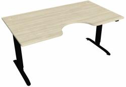Hobis Motion Ergo elektromosan állítható magasságú íróasztal - 2 szegmensű, standard vezérléssel Szélesség: 160 cm, Szerkezet színe: fekete RAL 9005, Asztallap színe: akác