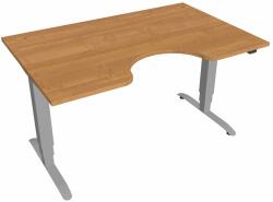 Hobis Motion Ergo elektromosan állítható magasságú íróasztal - 3 szegmensű, standard vezérléssel Szélesség: 140 cm, Szerkezet színe: szürke RAL 9006, Asztallap színe: égerfa