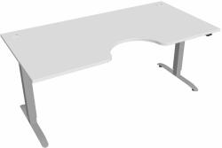 Hobis Motion Ergo elektromosan állítható magasságú íróasztal - 2 szegmensű, standard vezérléssel Szélesség: 180 cm, Szerkezet színe: szürke RAL 9006, Asztallap színe: fehér