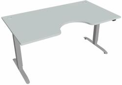 Hobis Motion Ergo elektromosan állítható magasságú íróasztal - 2 szegmensű, standard vezérléssel Szélesség: 160 cm, Szerkezet színe: szürke RAL 9006, Asztallap színe: szürke