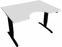 Hobis Motion Ergo elektromosan állítható magasságú íróasztal - 3 szegmensű, standard vezérléssel Szélesség: 120 cm, Szerkezet színe: fekete RAL 9005, Asztallap színe: fehér