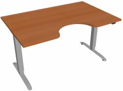 Hobis Motion Ergo elektromosan állítható magasságú íróasztal - 2 szegmensű, standard vezérléssel Szélesség: 140 cm, Szerkezet színe: szürke RAL 9006, Asztallap színe: cseresznye