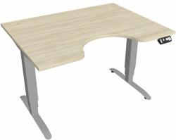 Hobis Motion Ergo elektromosan állítható magasságú íróasztal - 3M szegmensű, memória vezérléssel Szélesség: 120 cm, Szerkezet színe: szürke RAL 9006, Asztallap színe: akác