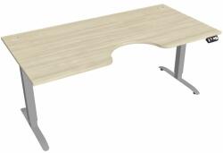 Hobis Motion Ergo elektromosan állítható magasságú íróasztal - 2M szegmensű, memória vezérléssel Szélesség: 180 cm, Szerkezet színe: szürke RAL 9006, Asztallap színe: akác