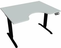 Hobis Motion Ergo elektromosan állítható magasságú íróasztal - 2M szegmensű, memória vezérléssel Szélesség: 120 cm, Szerkezet színe: fekete RAL 9005, Asztallap színe: szürke