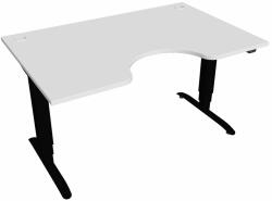 Hobis Motion Ergo elektromosan állítható magasságú íróasztal - 3 szegmensű, standard vezérléssel Szélesség: 140 cm, Szerkezet színe: fekete RAL 9005, Asztallap színe: fehér