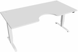 Hobis Motion Ergo elektromosan állítható magasságú íróasztal - 3 szegmensű, standard vezérléssel Szélesség: 180 cm, Szerkezet színe: fehér RAL 9016, Asztallap színe: fehér