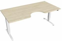 Hobis Motion Ergo elektromosan állítható magasságú íróasztal - 3 szegmensű, standard vezérléssel Szélesség: 180 cm, Szerkezet színe: fehér RAL 9016, Asztallap színe: akác