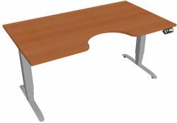 Hobis Motion Ergo elektromosan állítható magasságú íróasztal - 3M szegmensű, memória vezérléssel Szélesség: 160 cm, Szerkezet színe: szürke RAL 9006, Asztallap színe: cseresznye