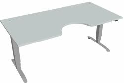 Hobis Motion Ergo elektromosan állítható magasságú íróasztal - 3 szegmensű, standard vezérléssel Szélesség: 180 cm, Szerkezet színe: szürke RAL 9006, Asztallap színe: szürke