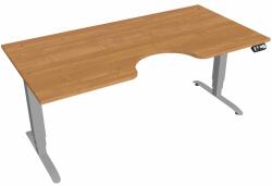 Hobis Motion Ergo elektromosan állítható magasságú íróasztal - 3M szegmensű, memória vezérléssel Szélesség: 180 cm, Szerkezet színe: szürke RAL 9006, Asztallap színe: égerfa