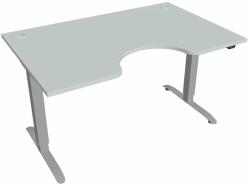 Hobis Motion Ergo elektromosan állítható magasságú íróasztal - 2 szegmensű, standard vezérléssel Szélesség: 140 cm, Szerkezet színe: szürke RAL 9006, Asztallap színe: szürke