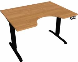 Hobis Motion Ergo elektromosan állítható magasságú íróasztal - 2M szegmensű, memória vezérléssel Szélesség: 120 cm, Szerkezet színe: fekete RAL 9005, Asztallap színe: égerfa