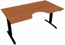 Hobis Motion Ergo elektromosan állítható magasságú íróasztal - 2 szegmensű, standard vezérléssel Szélesség: 160 cm, Szerkezet színe: fekete RAL 9005, Asztallap színe: cseresznye