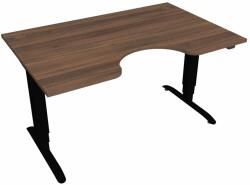 Hobis Motion Ergo elektromosan állítható magasságú íróasztal - 3 szegmensű, standard vezérléssel Szélesség: 140 cm, Szerkezet színe: fekete RAL 9005, Asztallap színe: diófa