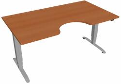 Hobis Motion Ergo elektromosan állítható magasságú íróasztal - 3 szegmensű, standard vezérléssel Szélesség: 160 cm, Szerkezet színe: szürke RAL 9006, Asztallap színe: cseresznye