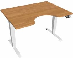 Hobis Motion Ergo elektromosan állítható magasságú íróasztal - 3M szegmensű, memória vezérléssel Szélesség: 120 cm, Szerkezet színe: fehér RAL 9016, Asztallap színe: égerfa