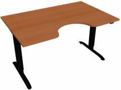 Hobis Motion Ergo elektromosan állítható magasságú íróasztal - 2 szegmensű, standard vezérléssel Szélesség: 140 cm, Szerkezet színe: fekete RAL 9005, Asztallap színe: cseresznye