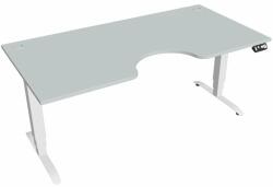 Hobis Motion Ergo elektromosan állítható magasságú íróasztal - 3M szegmensű, memória vezérléssel Szélesség: 180 cm, Szerkezet színe: fehér RAL 9016, Asztallap színe: szürke