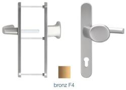 blaugelb Maner usa termopan, blaugelb KGT30, exterior, 92 x 30 mm, cu buton fix, aluminiu, fara accesorii de prindere, culoare bronz F4