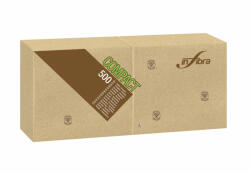 INFIBRA Szalvéta Madre Terra 1 rétegű 30x30cm barna 100% eco 500 lap/csomag (I0011)