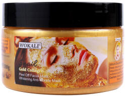 Wokali Masca de fata exfolianta cu Melc, Aur 24K si Colagen, Efect anti-rid, Wokali Snail Gold Collagen Whitening, 300 g Masca de fata