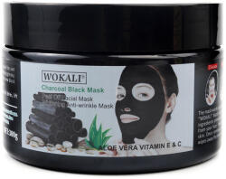 Wokali Masca neagra pentru indepartat punctele negre, punctele de grasime, efect anti-rid, Wokali cu carbune activ, 300 g