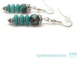  Belső egyensúlyt erősítő, vérnyomás csökkentő - krizokolla ásvány fülbevaló - egyediasvanyekszerek - 3 690 Ft