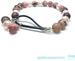  Megbocsátást segítő, lelki sérüléseket gyógyító - rodonit ásvány karkötő
