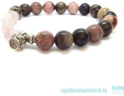  Keringést serkentő, szív gyógyító - rodonit, rózsakvarc ásvány karkötő