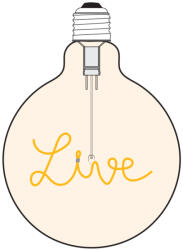 Elements Lighting Bec LED Live 2W, E27, G125, Lumina Calda 2200K (12933-)
