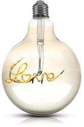 V-TAC Bec LED Filament LOVE, 5W, G125, E27, Lumina Calda 2200K (15343-)