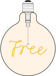 Elements Lighting Bec LED Free 2W, E27, G125, Lumina Calda 2200K (12932-)