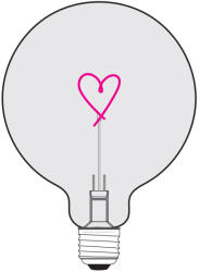 Elements Lighting Bec LED Coeur 2W, E27, G125, Lumina Rosu/Fume (12930-)