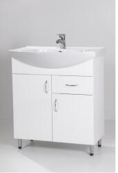 Standard fürdőszoba szekrény bútorlapos mosdókagylóval, mosdós, 2 ajtós, 1 fiókos, SA75F