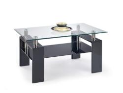 Diana-H dohányzóasztal (fekete) bútorlapos, üveg, dohányzó/L