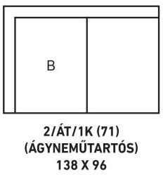 Palermo ülőgarnitúra elem rugós variálható, elem 2, ágyneműtartós, 1 karfás