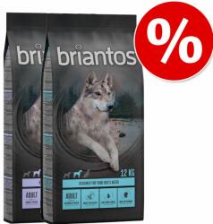 Briantos 2x12kg Briantos gabonamentes száraz kutyatáp-Senior pulyka & burgonya