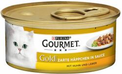 Gourmet 12x85g Gourmet Gold omlós falatok Csirke & máj nedves macskatáp
