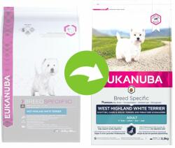 EUKANUBA 3x2, 5kg Eukanuba Adult Breed Specific West Highland White Terrier száraz kutyatáp