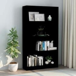 vidaXL Bibliotecă cu 4 rafturi, negru, 80x24x142 cm, PAL (800910) Biblioteca