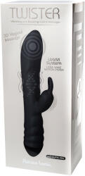 Adrien Lastic Twister Vibrating and Rotating Rabbit Massager Black Vibrator