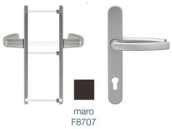 blaugelb Maner pentru usa PVC, blaugelb DGT35, PZ 92, latime 35 mm, aluminiu, culoare maro 8077, fara accesorii de prindere