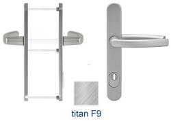 blaugelb Maner usa termopan, blaugelb DGT35, exterior, 92 x 35 mm cu scut pentru cilindru, aluminiu, fara accesorii de prindere, titan