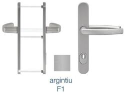 blaugelb Maner usa termopan, blaugelb DGT35, exterior, 92 x 35 mm cu scut pentru cilindru, aluminiu, fara accesorii de prindere, argintiu