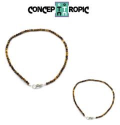  Bratara Ochi de Tigru Diametru 60 mm - Rotund Fatetat 2x2 mm - Accesorii Argint 925
