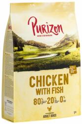 Purizon 1kg Purizon Adult csirke & hal gabonamentes száraz kutyatáp új receptúrával