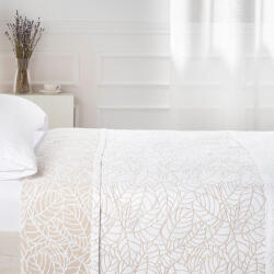 AA Design Cuvertura pat dormitor cu frunze bej Vejer (7624-NAT)